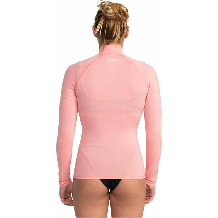 2024 Billabong Mujer Tropic Surf UV50 Chaleco De Licra De Manga Larga EBJWR03014 - Flamingo